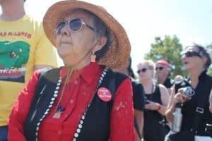 First Nation woman at a Canadian reconciliation event