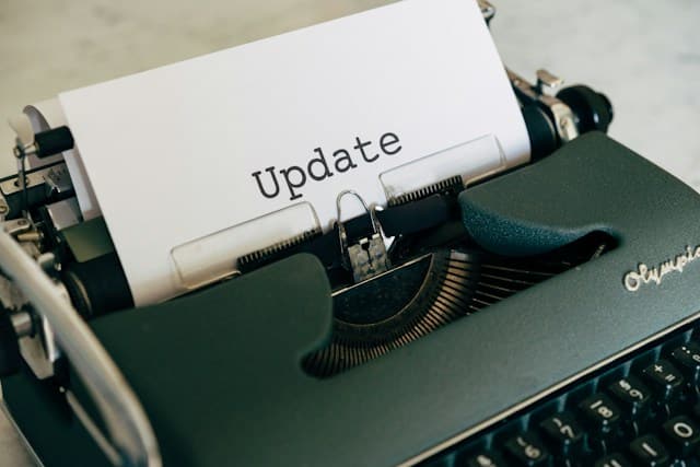Photo of a typewriter